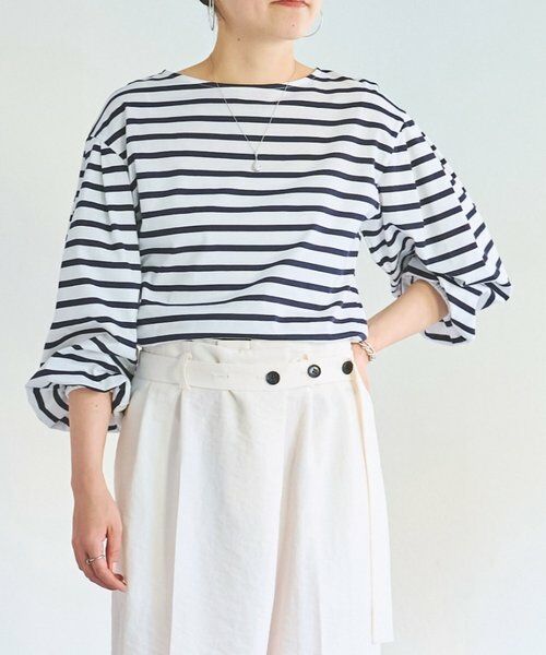 BEARDSLEY / ビアズリー カットソー | 《1/23(金)11：00予約開始》パフスリーブボーダープルオーバー | 詳細3