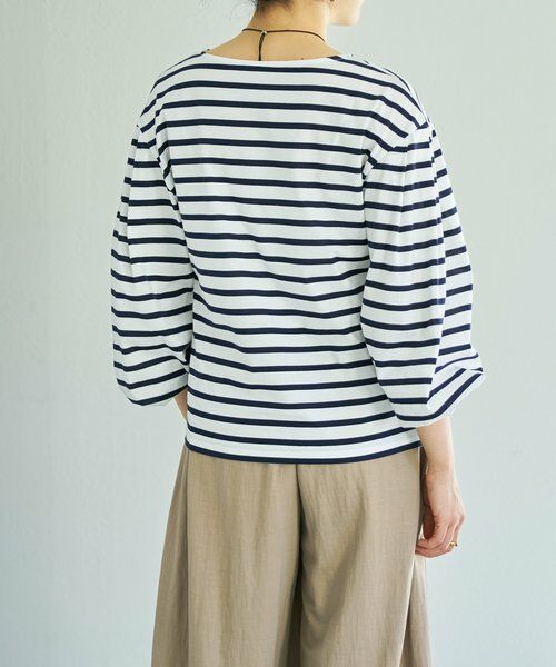 BEARDSLEY / ビアズリー カットソー | 《1/23(金)11：00予約開始》パフスリーブボーダープルオーバー | 詳細8