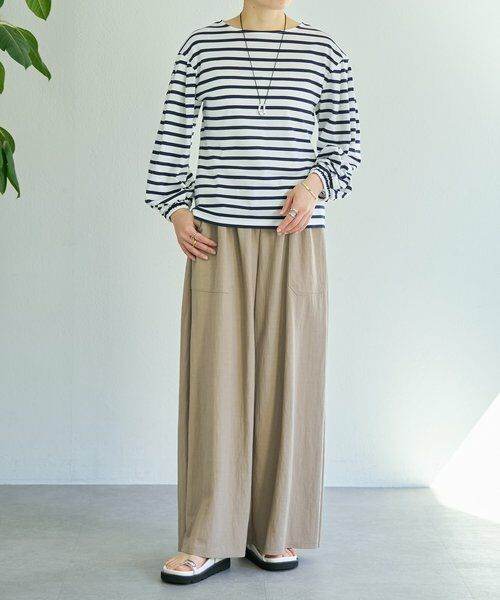 BEARDSLEY / ビアズリー カットソー | 《1/23(金)11：00予約開始》パフスリーブボーダープルオーバー | 詳細9