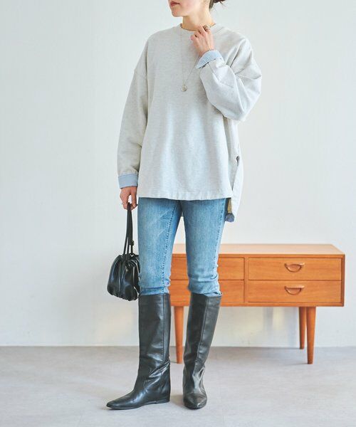 BEARDSLEY / ビアズリー カットソー | シャツカフス裏毛プルオーバー | 詳細12