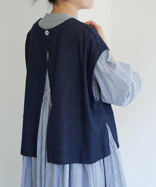 BEARDSLEY / ビアズリー ロング・マキシ丈ワンピース | 《1/23(金)11：00予約開始》先染めギャザーワンピース | 詳細12