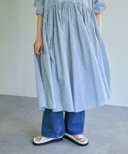 BEARDSLEY / ビアズリー ロング・マキシ丈ワンピース | 《1/23(金)11：00予約開始》先染めギャザーワンピース | 詳細28