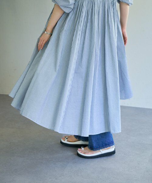 BEARDSLEY / ビアズリー ロング・マキシ丈ワンピース | 《1/23(金)11：00予約開始》先染めギャザーワンピース | 詳細29