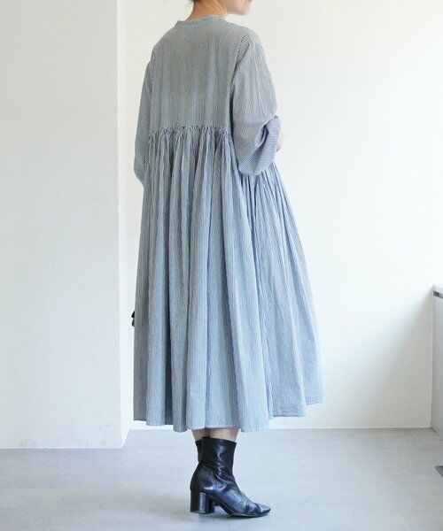 BEARDSLEY / ビアズリー ロング・マキシ丈ワンピース | 《1/23(金)11：00予約開始》先染めギャザーワンピース | 詳細4