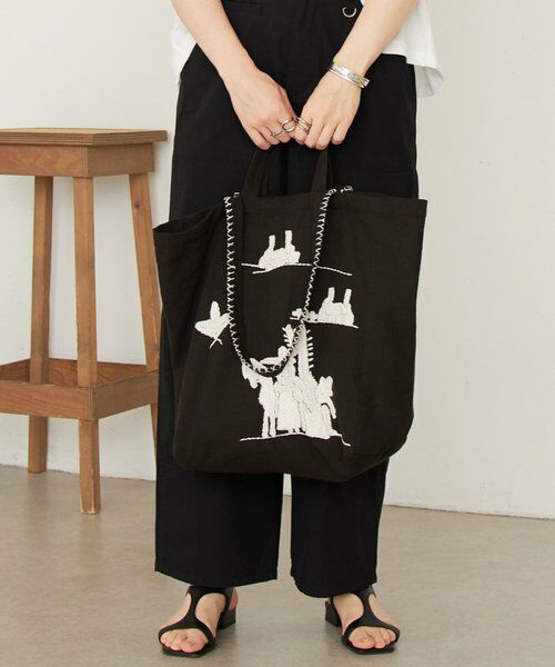 BEARDSLEY / ビアズリー トートバッグ | メキシカン刺繍Bag（ブラック）