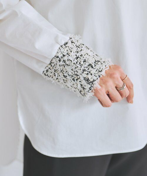 BEARDSLEY / ビアズリー シャツ・ブラウス | ツイードニットコンビシャツ | 詳細12