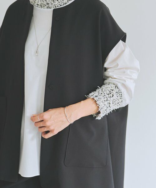 BEARDSLEY / ビアズリー シャツ・ブラウス | ツイードニットコンビシャツ | 詳細20