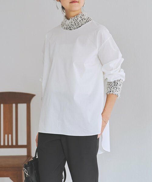 BEARDSLEY / ビアズリー シャツ・ブラウス | ツイードニットコンビシャツ | 詳細6