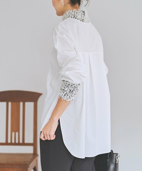 BEARDSLEY / ビアズリー シャツ・ブラウス | ツイードニットコンビシャツ | 詳細7