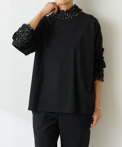 BEARDSLEY / ビアズリー シャツ・ブラウス | ツイードニットコンビシャツ | 詳細25