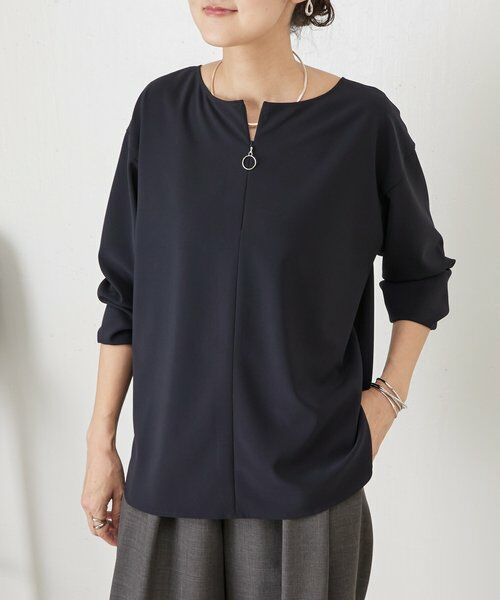 BEARDSLEY / ビアズリー シャツ・ブラウス | 《LIVETART》リングジップ前後ブラウス（ネイビー）