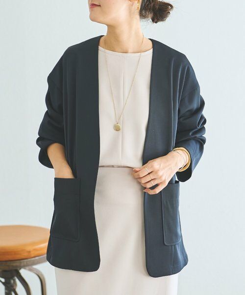 BEARDSLEY / ビアズリー その他アウター | 《1/21(水)11：00予約開始》ストレッチツイルジャケット（ネイビー）