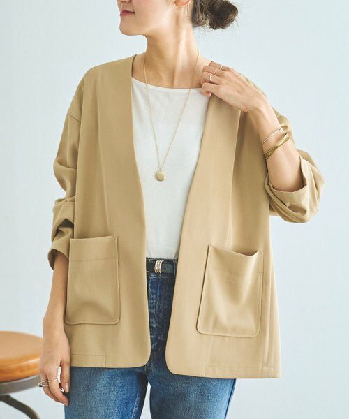 BEARDSLEY / ビアズリー その他アウター | 《1/21(水)11：00予約開始》ストレッチツイルジャケット（キャメル）