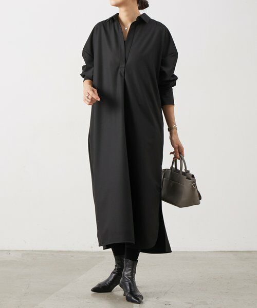 BEARDSLEY / ビアズリー ロング・マキシ丈ワンピース | 《1/21(水)11：00予約開始》後ろ比翼ワンピース | 詳細15