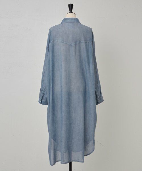 BEARDSLEY / ビアズリー ロング・マキシ丈ワンピース | シフォンデニムシャツワンピース | 詳細17