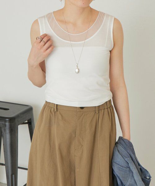 BEARDSLEY / ビアズリー キャミソール・チューブトップ | シアーコンビタンクトップ | 詳細4