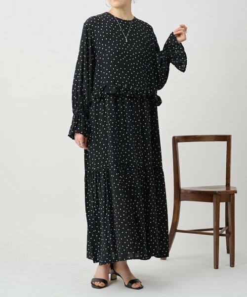 BEARDSLEY / ビアズリー ロング・マキシ丈ワンピース | フリルコンビワンピース | 詳細10