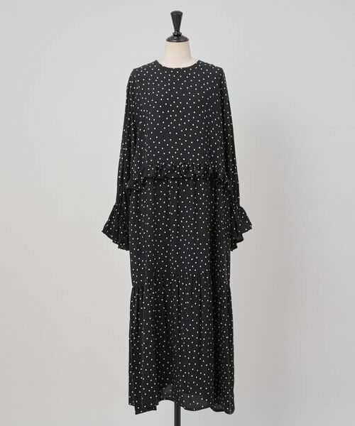 BEARDSLEY / ビアズリー ロング・マキシ丈ワンピース | フリルコンビワンピース | 詳細11