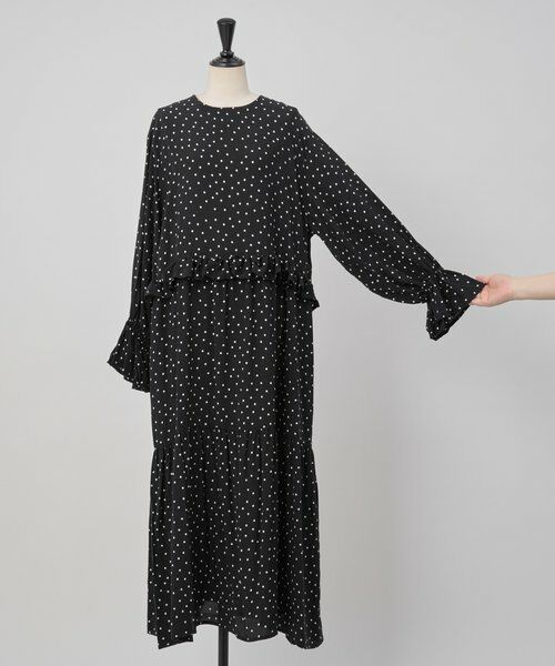 BEARDSLEY / ビアズリー ロング・マキシ丈ワンピース | フリルコンビワンピース | 詳細12