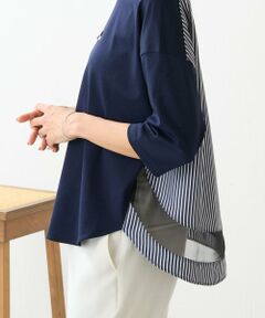 BEARDSLEY / ビアズリー カットソー | ラウンドキリカエストライププルオーバー