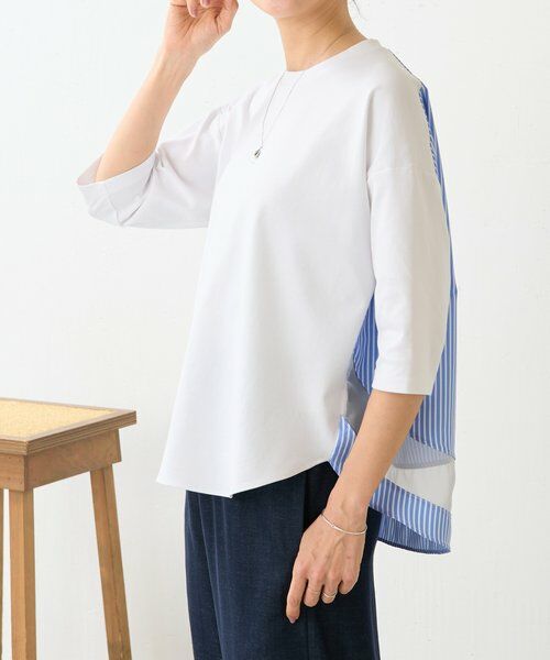 BEARDSLEY / ビアズリー カットソー | ラウンドキリカエストライププルオーバー | 詳細4