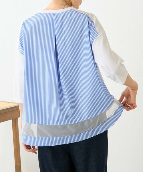 BEARDSLEY / ビアズリー カットソー | ラウンドキリカエストライププルオーバー | 詳細5