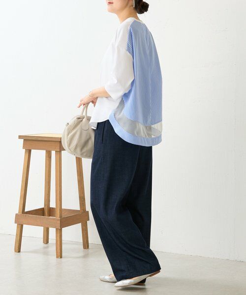 BEARDSLEY / ビアズリー カットソー | ラウンドキリカエストライププルオーバー | 詳細7