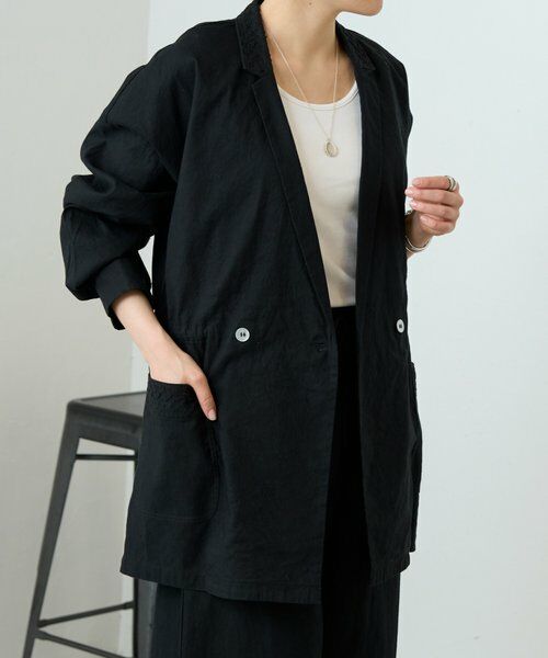 BEARDSLEY / ビアズリー その他アウター | 刺繍シャツジャケット（ブラック）