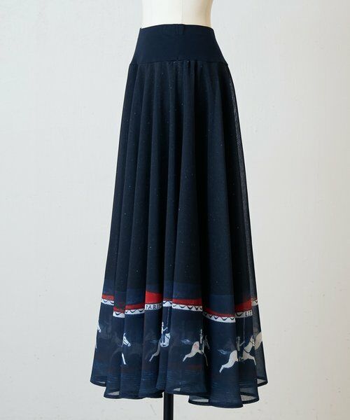 BEARDSLEY / ビアズリー ロング・マキシ丈スカート | メリーゴーランドウエストリブスカート | 詳細13