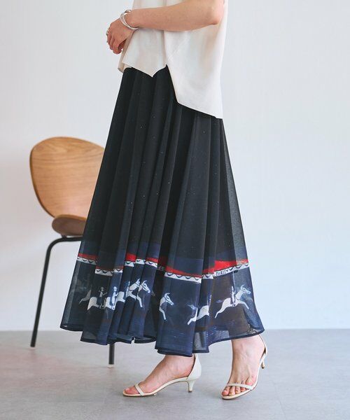 BEARDSLEY / ビアズリー ロング・マキシ丈スカート | メリーゴーランドウエストリブスカート | 詳細2