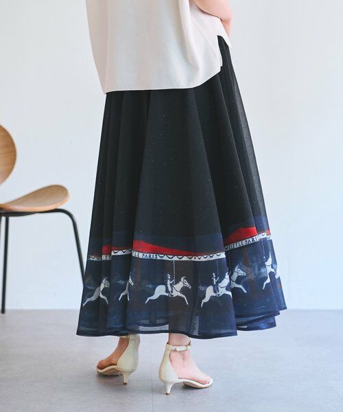 BEARDSLEY / ビアズリー ロング・マキシ丈スカート | メリーゴーランドウエストリブスカート | 詳細4