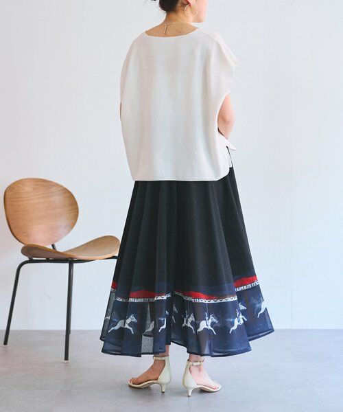 BEARDSLEY / ビアズリー ロング・マキシ丈スカート | メリーゴーランドウエストリブスカート | 詳細9