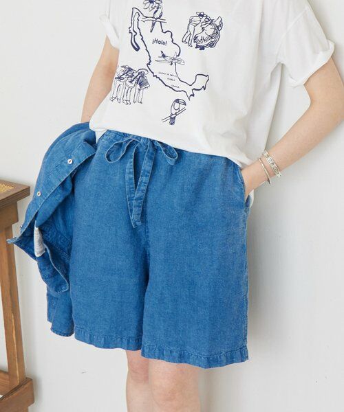 BEARDSLEY / ビアズリー ショート・ハーフ・半端丈パンツ | ウォッシュドリネンショートパンツ | 詳細2