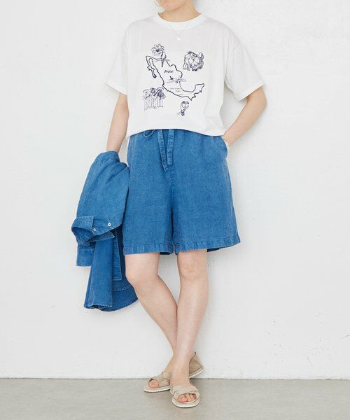 BEARDSLEY / ビアズリー ショート・ハーフ・半端丈パンツ | ウォッシュドリネンショートパンツ | 詳細9