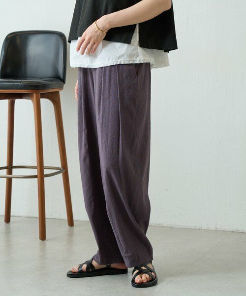 BEARDSLEY / ビアズリー その他パンツ | ウエストリブリネンバレルパンツ | 詳細1