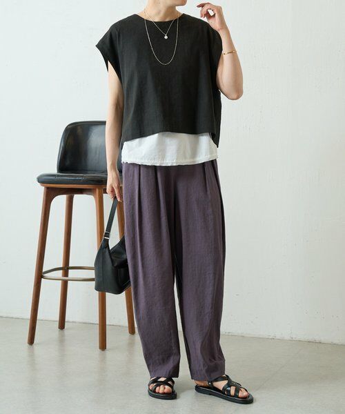 BEARDSLEY / ビアズリー その他パンツ | ウエストリブリネンバレルパンツ | 詳細3