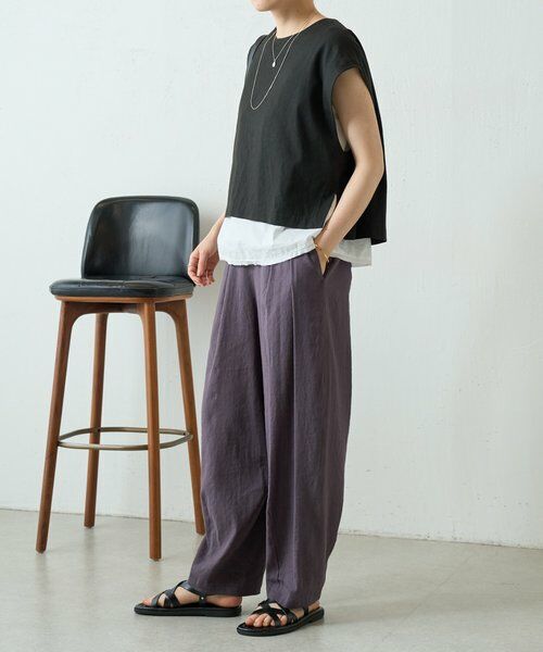 BEARDSLEY / ビアズリー その他パンツ | ウエストリブリネンバレルパンツ | 詳細4