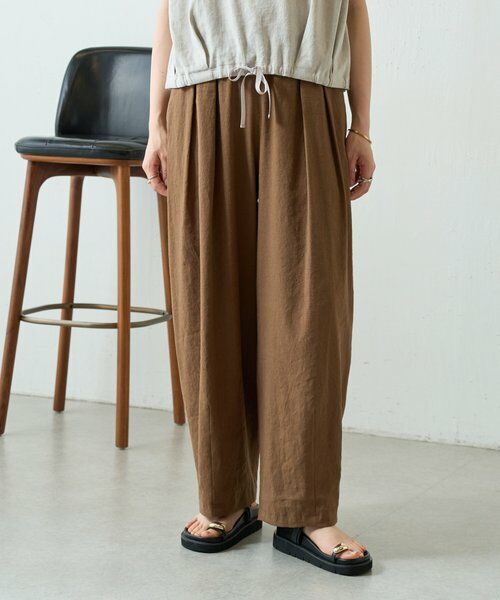 BEARDSLEY / ビアズリー その他パンツ | ウエストリブリネンバレルパンツ | 詳細8