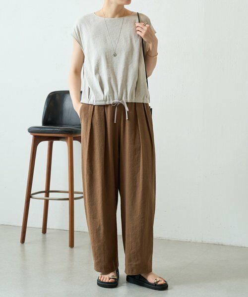 BEARDSLEY / ビアズリー その他パンツ | ウエストリブリネンバレルパンツ | 詳細12