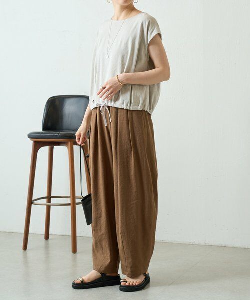 BEARDSLEY / ビアズリー その他パンツ | ウエストリブリネンバレルパンツ | 詳細13