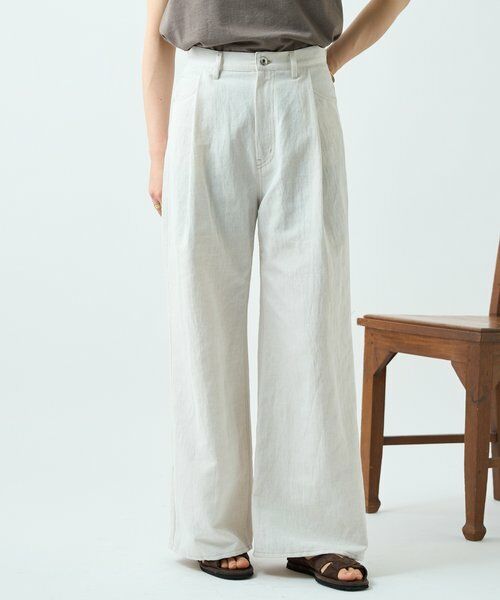 BEARDSLEY / ビアズリー その他パンツ | リネン混デニムパンツ | 詳細1