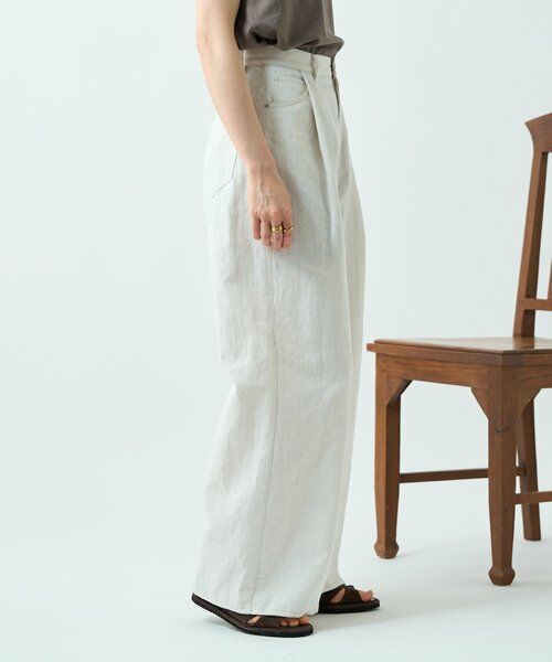 BEARDSLEY / ビアズリー その他パンツ | リネン混デニムパンツ | 詳細4