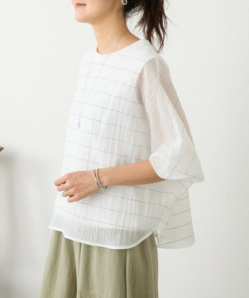 BEARDSLEY / ビアズリー シャツ・ブラウス | シアーボーダーシャツTee | 詳細1