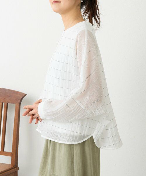 BEARDSLEY / ビアズリー シャツ・ブラウス | シアーボーダーシャツTee | 詳細6