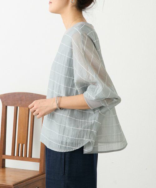 BEARDSLEY / ビアズリー シャツ・ブラウス | シアーボーダーシャツTee | 詳細15