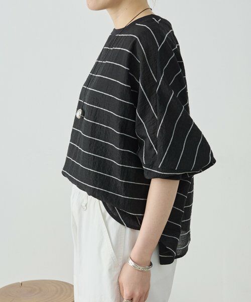 BEARDSLEY / ビアズリー シャツ・ブラウス | シアーボーダーシャツTee | 詳細24