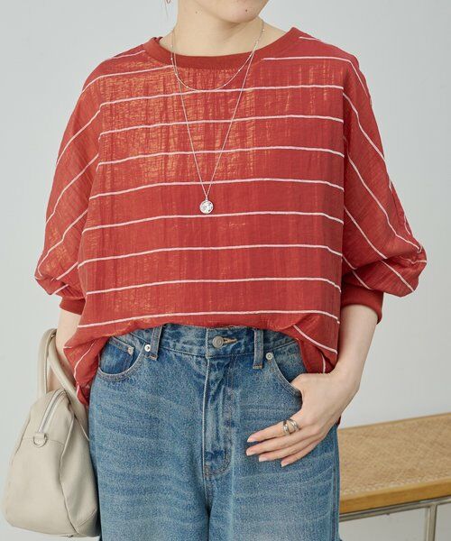 BEARDSLEY / ビアズリー シャツ・ブラウス | シアーボーダーシャツTee | 詳細30