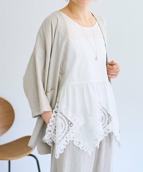 BEARDSLEY / ビアズリー シャツ・ブラウス | 《4/2(木)18：00予約開始》バテンレースブラウス | 詳細10