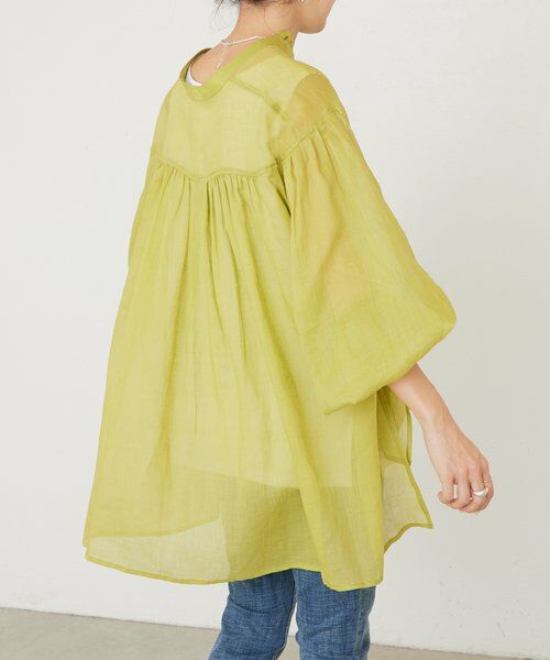 BEARDSLEY / ビアズリー シャツ・ブラウス | ラミーソデボリュームシャツ（グリーン）