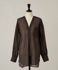 BEARDSLEY / ビアズリー シャツ・ブラウス | 《3/19(木)12：00予約開始》アキハストライプカラーレスシャツ